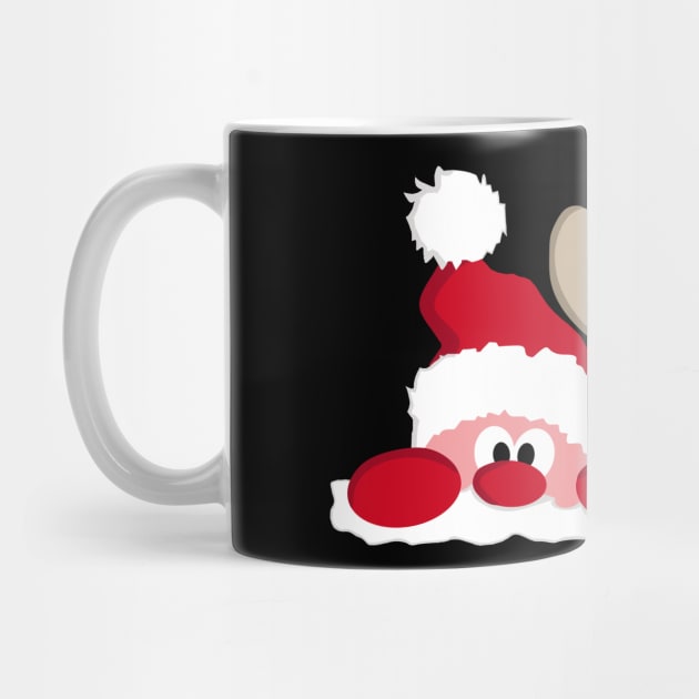 Merry Christmas Santa & Reindeer by holidaystore